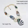 Trendy colorful paint color acetate jewelry for women personality acrylic chain link necklace custom